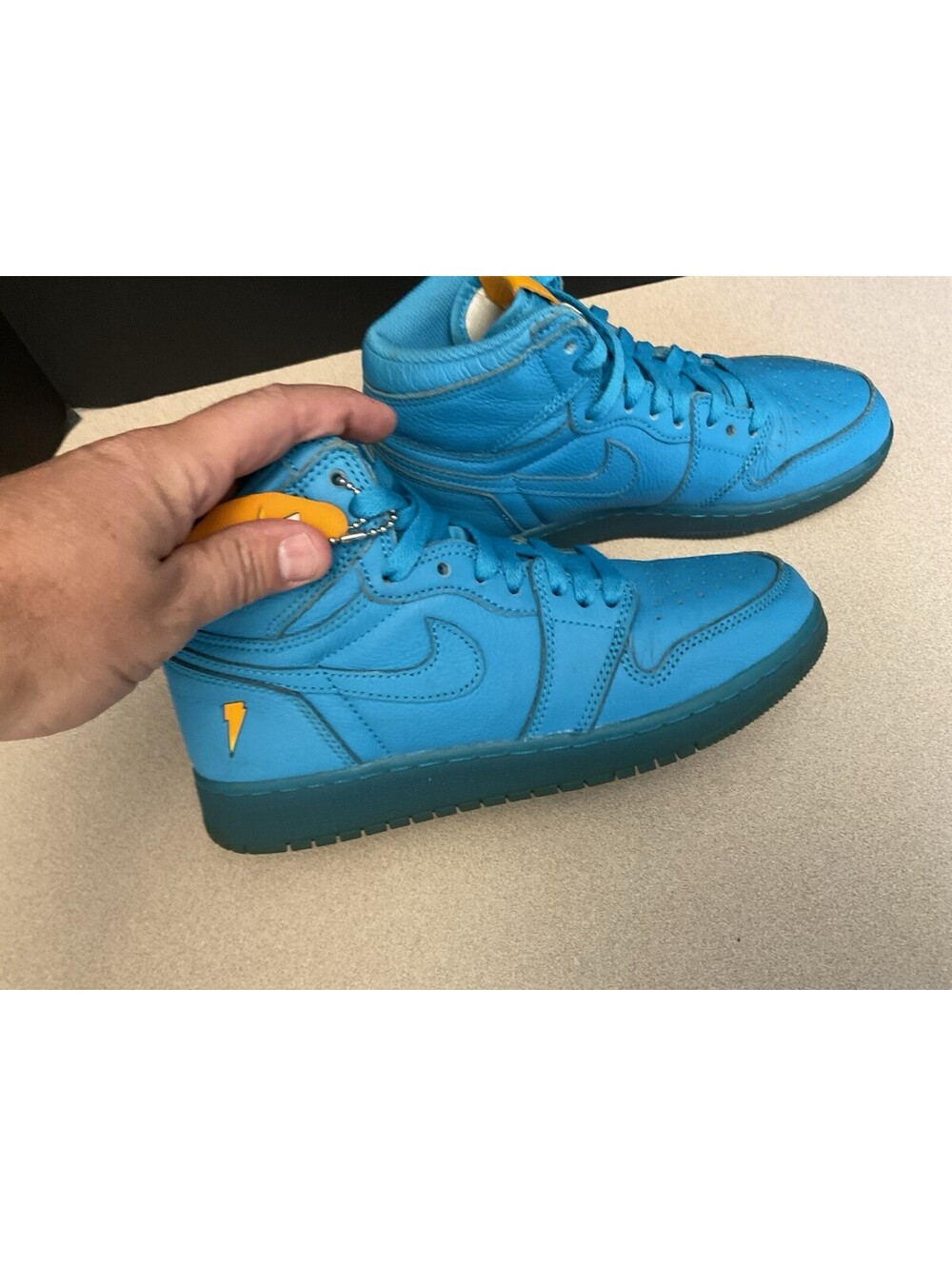 Youth’s Nike Air Jordan 1 Retro High OG G8RD Blue Lagoon GS Shoes. Size 5.5Y. - Picture 3 of 11
